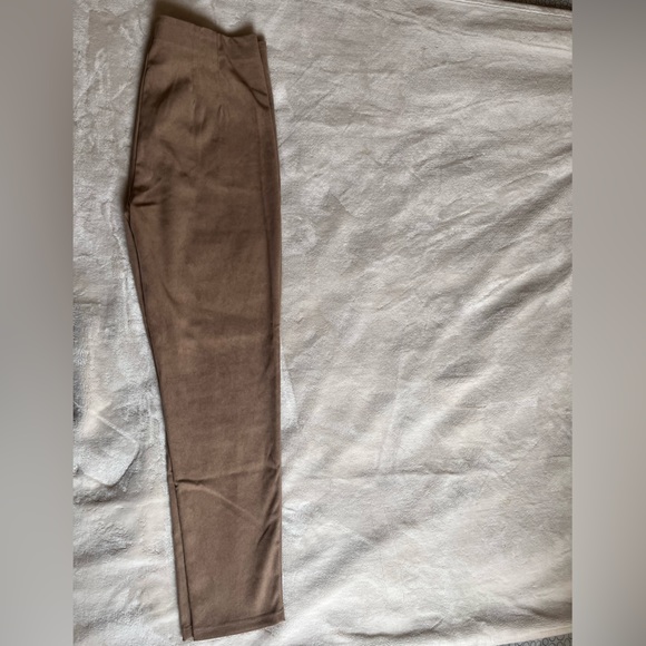 Zara Tan Faux Suede Leggings - Picture 6 of 7